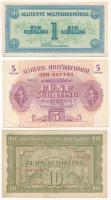 Ausztria / Szövetséges megszállás 1944. 1Sch + 5Sch + 10Sch T:VF-F szép papír Austria / Allied occupation 1944. 1 Schilling + 5 Schilling + 10 Schilling C:VF-F fine paper Krause P#103, P#105, P#106