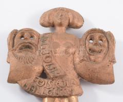 Rajki László (1939-): Jókai Színház legjobb főiskolai hallgató bronz szobor, m: 20 cm