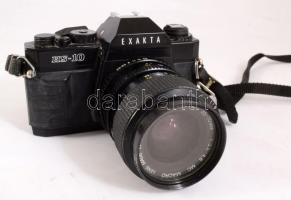 Exakta HS-10 fényképezőgép, Exakta 35-70mm objektívvel, hozzá Vivtar 75-200mm objektív, vaku, színsz...