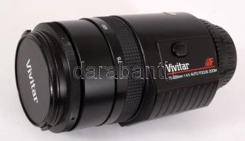Exakta HS-10 fényképezőgép, Exakta 35-70mm objektívvel, hozzá Vivtar 75-200mm objektív, vaku, színsz...
