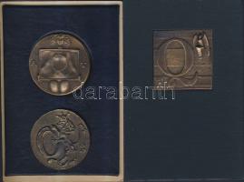 DN "Qualitás Galéria-Budapest" 3 db különböző ffém reklám érem eredeti tokkal s: AT., CsK. T:1,2