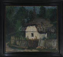 Paál Albert (1895-1968): Erdőszéli tanya, 1922. Olaj, vászon, jelezve jobbra lent. Hátoldalán Paál A...