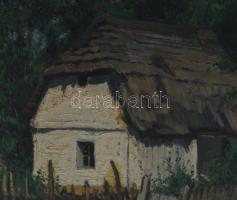 Paál Albert (1895-1968): Erdőszéli tanya, 1922. Olaj, vászon, jelezve jobbra lent. Hátoldalán Paál A...