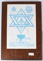 Santiago Richter Lodge "La Fraternidad" No. 62 Tel Aviv Israel szabadkőműves plakett, 15×1...