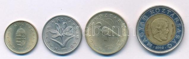 1992. 1Ft + 2Ft + 5Ft + 2002. 100Ft "Kossuth" T:AU,VF patina