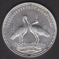 1992. 200Ft Ag "Veszélyeztetett állatvilág-gólya" T:BU