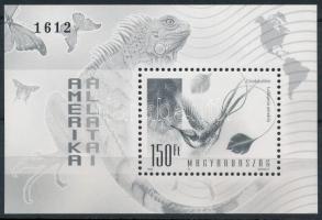 1999 Földrészek állatai II. - Amerika feketenyomat blokk fekete sorszámmal (30.000)