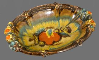 cca 1930 Német art deco kínáló, jelzett, lepattanással, 32x22