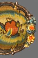 cca 1930 Német art deco kínáló, jelzett, lepattanással, 32x22