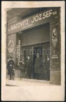 cca 1920 Budapest, özv. Nácovitz Józsefné Korcsmája, fotólap, 14×9 cm