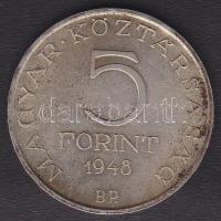 1948. 5Ft Ag "Petőfi" T:2-