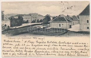 1903 Csíkszereda, Miercurea Ciuc; megyeház. Szvoboda testvér kiadása / county hall (EM)