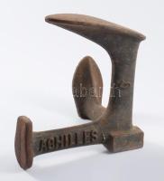 Achilles cipész kaptafa. Öntöttvas. 18x20 cm