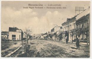 Csíkszereda, Miercurea Ciuc; Ferdinánd király utca. Swoboda M. kiadása / Strada Regele Ferdinand / street " "Ellenőriztem, Híradó Század" (fl)