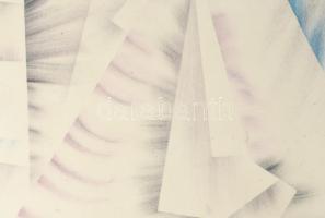 Ruzicskay György (1896-1993): Absztrakt kompozíció. Vegyes technika, papír, jelzett. Üvegezett faker...