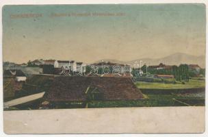 Csíkszereda, Miercurea Ciuc; Részlet a románok kivonulása után. Szvoboda József kiadása / after the departure of the Romanian troops (r)