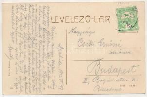 1913 Apahida, Bruckendorf (Kolozsvár, Cluj); vasútállomás. Bär H. kiadása / railway station (EK)