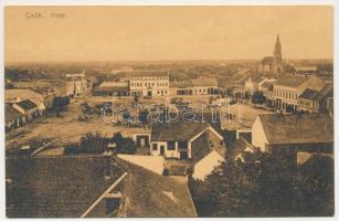 Csák, Csákova, Ciacova; Fő tér, üzletek, piac. Deutsch József kiadása / main square, shops, market