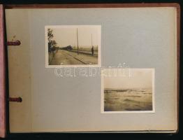 ca 1910 Balaton és környéke vasútállomás, stb, kb 40 db fotó 6x4 cm albumban