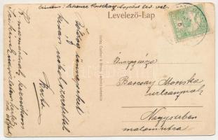 1911 Szászlekence, Lekence, Lechnita, Lechnitz; Evangélikus erődtemplom, Brach Juda, Csallner &a...