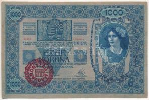 1902. 1000K "1509 94956" piros "MAGYARORSZÁG" felülbélyegzéssel T:F szép papír Adamo K35B