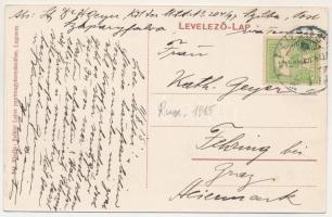 1915 Lugos, Lugoj; Király utca a Magyar Király szállodával, Sziklai Lajos üzlete és saját kiadása / ...