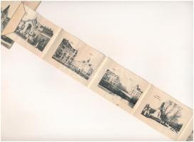 Temesvár, Timisoara; Józsefvárosi pályaudvar, vasútállomás. Leporellolap 10 képpel / Iosefin railway...