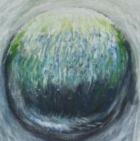 Jelzés nélkül: Kozmosz. Olaj, farost. Fakeretben. 70×50 cm