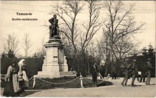 1906 Temesvár, Timisoara; Scudier emlékszobor, K.u.k. katonák / statue, soldiers