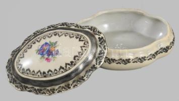 Schlegelmilch porcelán bonbonniere. Matricás, jelzett,. hibátlan 13 cm