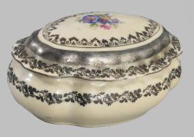 Schlegelmilch porcelán bonbonniere. Matricás, jelzett,. hibátlan 13 cm