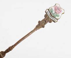Budapest zománcozott réz emlék kanál ca 1900 12 cm