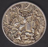 Mezőgazdasági és vadászati I. helyezettjének díjérme, aranyozott ezüst T:3+