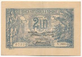 Románia 1920. 2L "0737 V.2093" T:F Romania 1920. 2 Lei "0737 V.2093" C:F Krause P#27