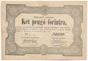 1849. 2Ft "Kincstári Utalvány" "GJ x. 58579" T:F erős papír Adamo G108
