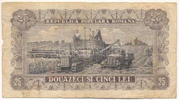 Románia 1952. 25L kék sor- és sorozatszámmal "h 16 061866" T:VG
Romania 1952. 25 Lei with...