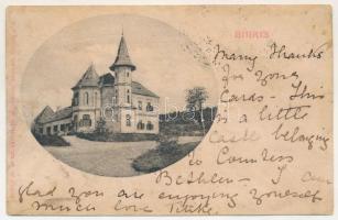 1902 Marosberkes, Birkis, Birchis; Mocsonyi kastély. Erdélyi cs. és kir. udvari fényképész műterméből. Wenckheim Mária grófnőnek címzett levél / castle. Letter to Countess Mary Wenckheim (r)