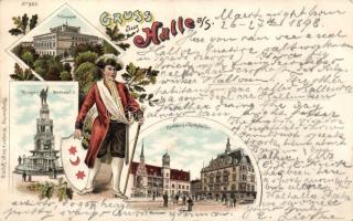 1898 Halle an der Saale with university litho