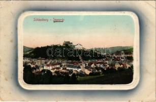 1910 Segesvár, Schässburg, Sighisoara; látkép. W. Nagy kiadása / view. Emb. frame (fl)
