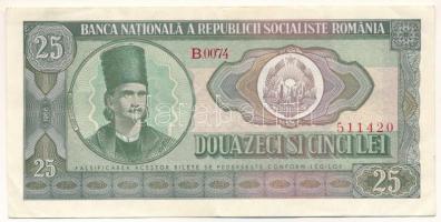 Románia 1966. 25L "B.0074 511420" T:F szép papír Romania 1966. 25 Lei "B.0074 511420" C:F fine paper Krause P#95