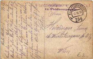 1917 Osztrák-magyar katonai barakk, télen / WWI Austro-Hungarian K.u.K. military barracks at winter,...