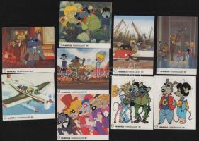 1986 Macskafogó magyar rajzfilm 9 db klf matrica Pannónia Filmvállalat 7×9 cm