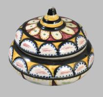 1923-1929 Pannónia Kislőd bonbonier, jelzett, mázhibával, m: 7,5 cm