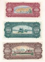 Jugoszlávia 1963. 100D "AF 005690" + 500D "AK 510690" + 1000D "DE 712909&qu...