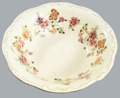 Zsolnay pillangó mintás hat személyes étkészlet plusz sótartó, (két lapos tányér hiánnyal) kézzel fe...