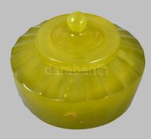 cca 1930 Jáde bonbonier, 8,5x7 cm