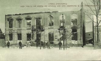 Rozogi (Friedrichshof) the warehouse of G. Konopatzki after the Russian invasion in 1914 (EK)