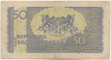 Csehszlovákia 1945. 50K "MG 738354" T:F pici beszakadások
Czechoslovakia 1945. 50 Korun &...