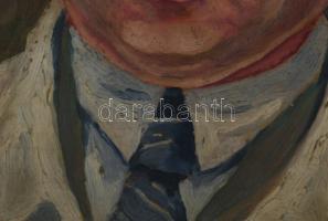 Angyal jelzéssel (a hátoldalán): Férfi arckép. Olaj, karton. Kétoldalas mű, hátoldalén férfi arckép....