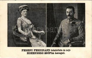 Ferenc Ferdinánd trónörökös és neje Hohenberg Zsófia hercegnő. Biró A. kiadása / Archduke Franz Ferdinand of Austria, Sophie, Duchess of Hohenberg